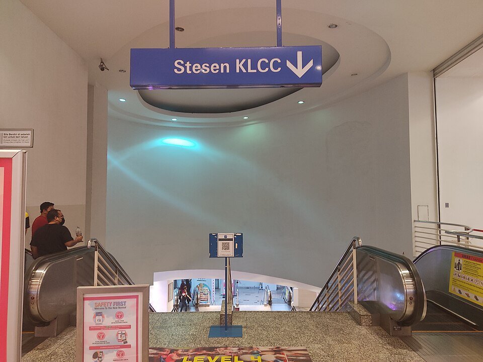 Avenue K entrance to KLCC LRT station, beside the hotel